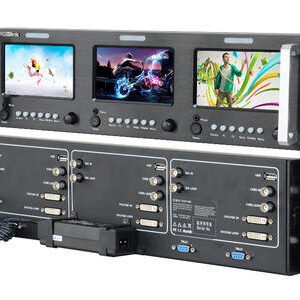 MONITOR RACK RMS5533-3S 3U TRIPLE LCD MONITORS (Composite/DVI/VGA/HDMI/SDI)